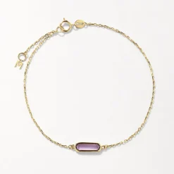 Outlet Amethyst Oval Chain Bracelet in 10k Gold Birthstone Jewellery | Bracelets & Bangles