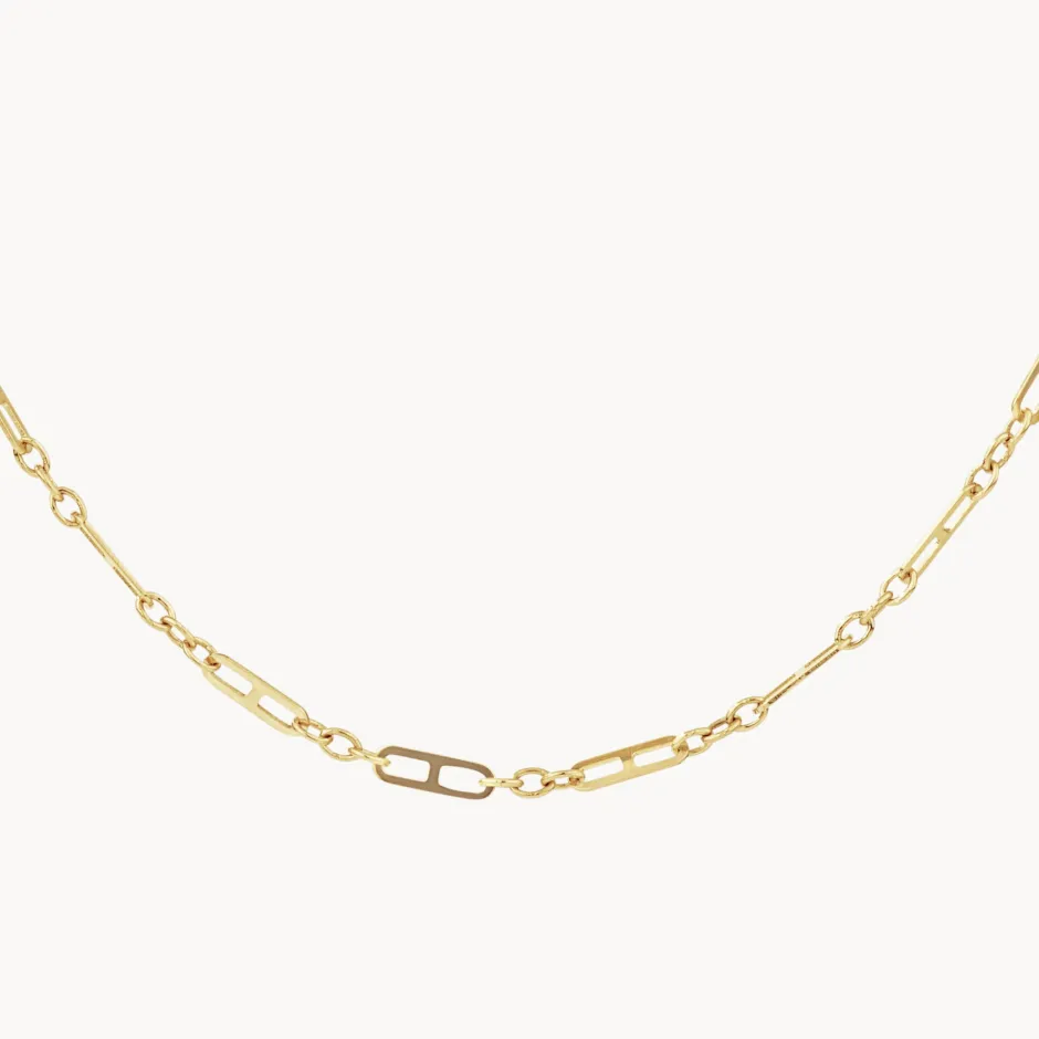 Discount Anchor Paperclip Chain Necklace in 10k Gold Necklaces & Pendants | Chains