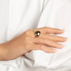 Online Ball Dome Ring in Gold 18k Fine Gold Plated | Rings