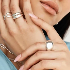 Hot Ball Dome Ring in Silver 925 Sterling Silver | Rings