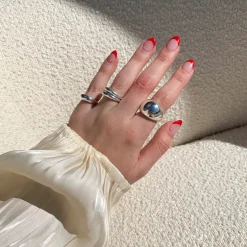 Hot Ball Dome Ring in Silver 925 Sterling Silver | Rings