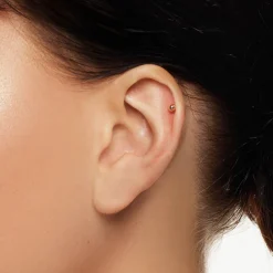 Fashion Ball Helix Single Stud Earring in 10k Rose Gold 10k Rose Gold | 10k Gold