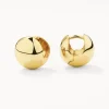 New Ball Huggie Earrings in Gold Bridal Gifts | 18k Fine Gold Plated