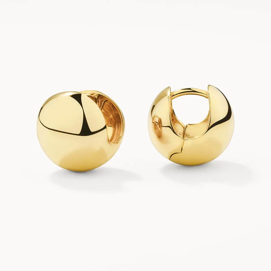New Ball Huggie Earrings in Gold Bridal Gifts | 18k Fine Gold Plated