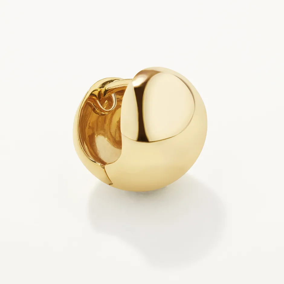 New Ball Huggie Earrings in Gold Bridal Gifts | 18k Fine Gold Plated