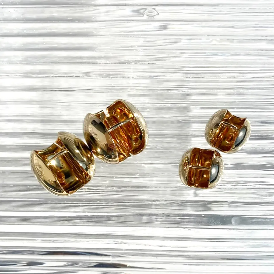 New Ball Huggie Earrings in Gold Bridal Gifts | 18k Fine Gold Plated
