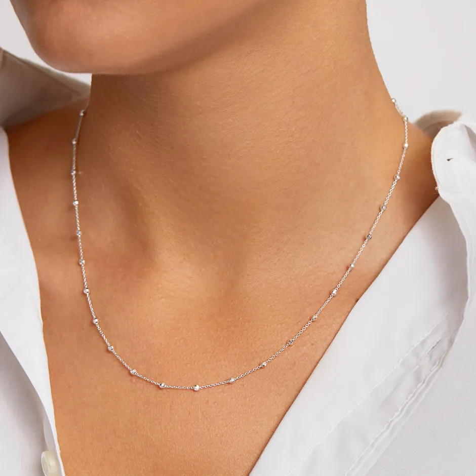 Hot Bauble Chain Necklace in Silver Under $150 | 925 Sterling Silver