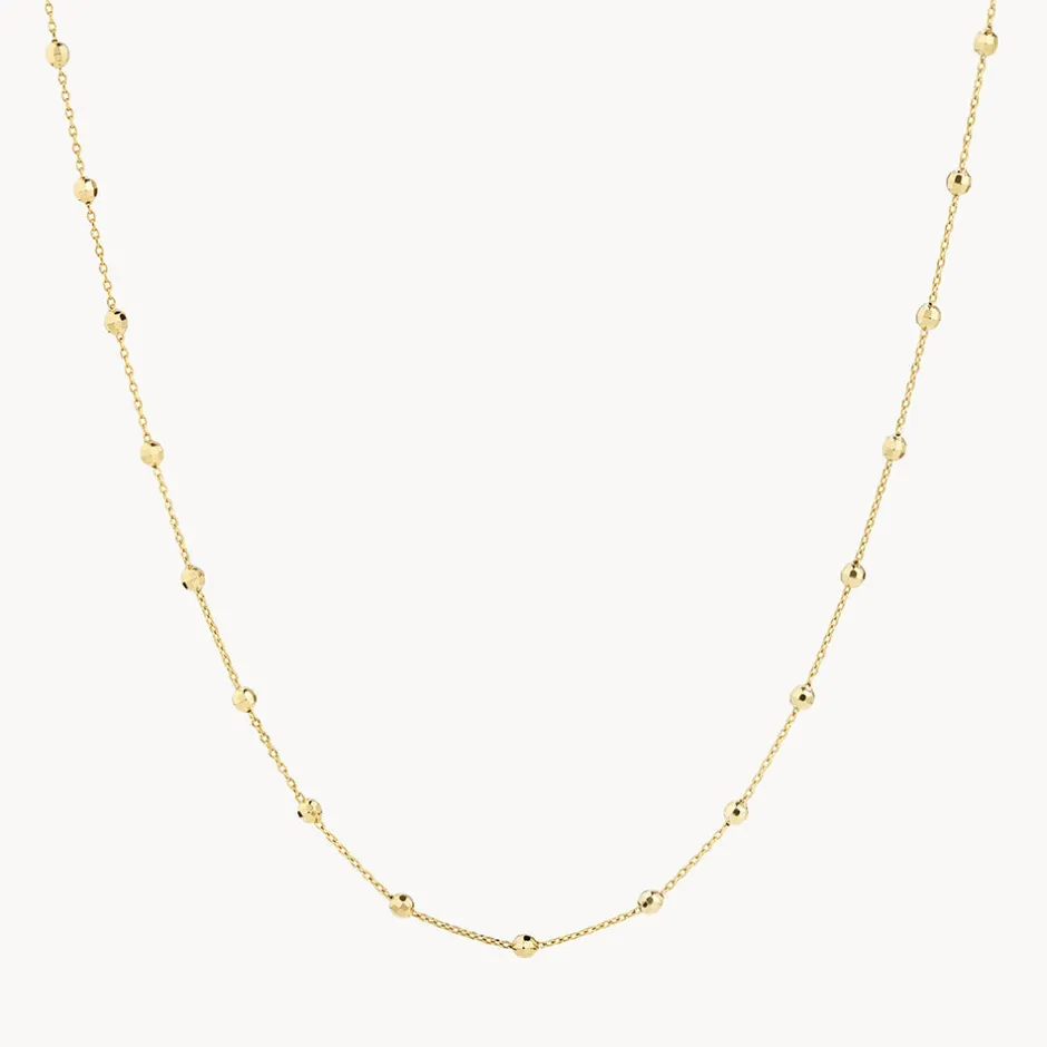 Fashion Bauble Chain Necklace in Gold Under $150 | 18k Fine Gold Plated