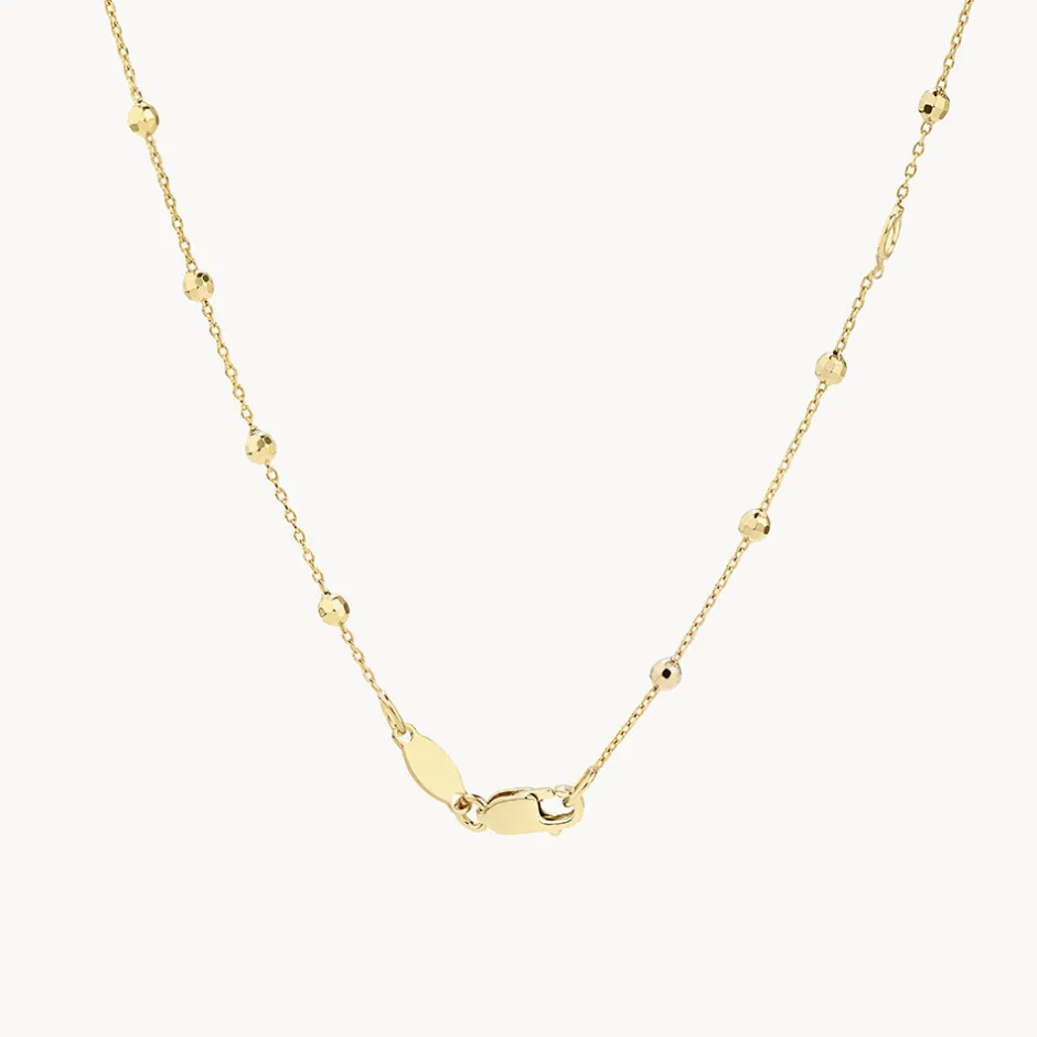 Fashion Bauble Chain Necklace in Gold Under $150 | 18k Fine Gold Plated