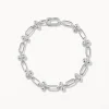 Online Bauble Paperclip Chain Bracelet in Silver Gifts For Her | 925 Sterling Silver