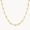 Hot Bauble Paperclip Chain Necklace in Gold 18k Fine Gold Plated | Necklaces & Pendants