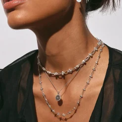 New Bauble Paperclip Chain Necklace in Silver 925 Sterling Silver | Necklaces & Pendants