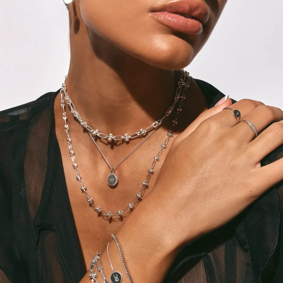 New Bauble Paperclip Chain Necklace in Silver 925 Sterling Silver | Necklaces & Pendants