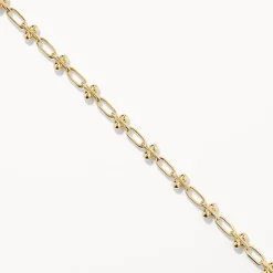 Hot Bauble Paperclip Chain Necklace in Gold 18k Fine Gold Plated | Necklaces & Pendants