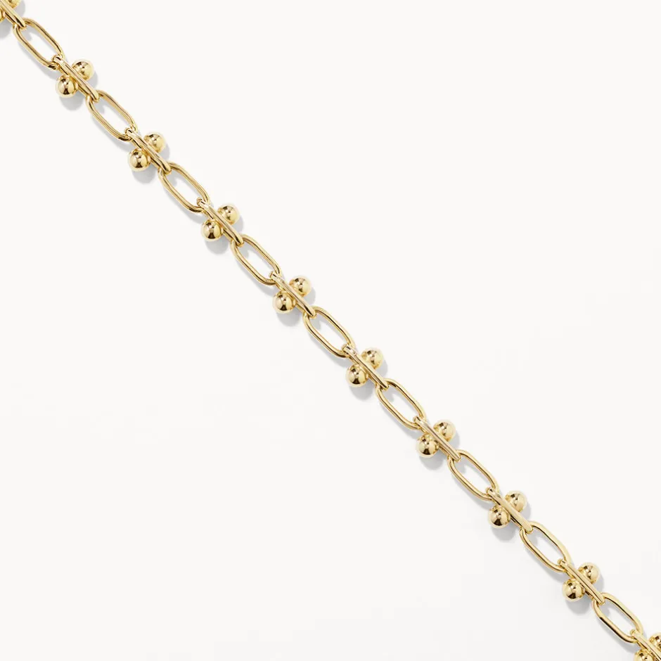 Hot Bauble Paperclip Chain Necklace in Gold 18k Fine Gold Plated | Necklaces & Pendants
