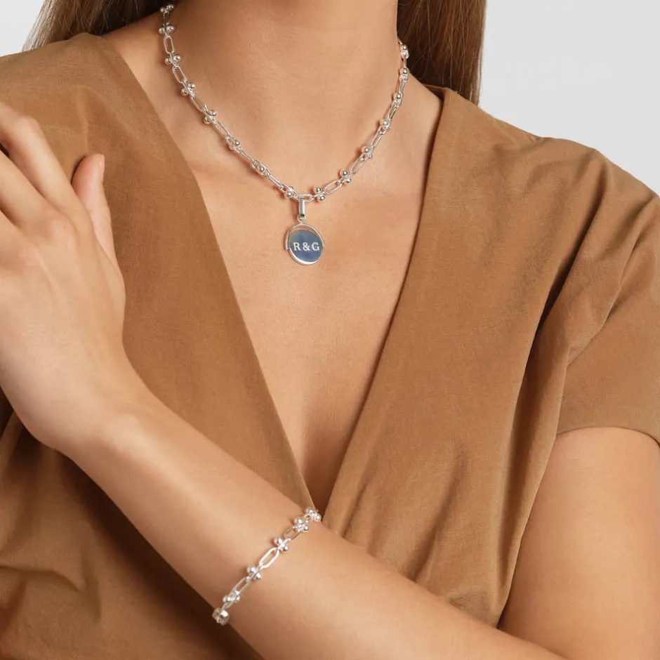 New Bauble Paperclip Chain Necklace in Silver 925 Sterling Silver | Necklaces & Pendants