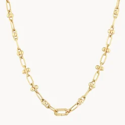 Hot Bauble Paperclip Chain Necklace in Gold 18k Fine Gold Plated | Necklaces & Pendants