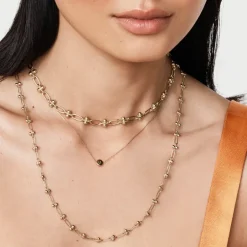 Hot Bauble Paperclip Chain Necklace in Gold 18k Fine Gold Plated | Necklaces & Pendants