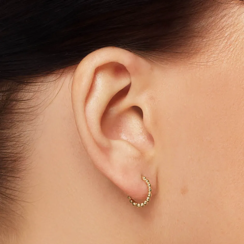 Best Beaded Huggies in 10k Gold 10k Gold | Earrings