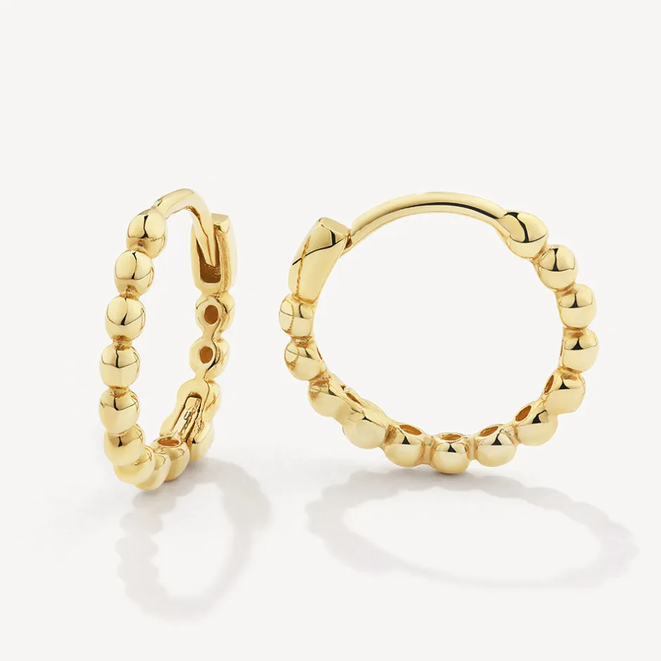 Best Beaded Huggies in 10k Gold 10k Gold | Earrings