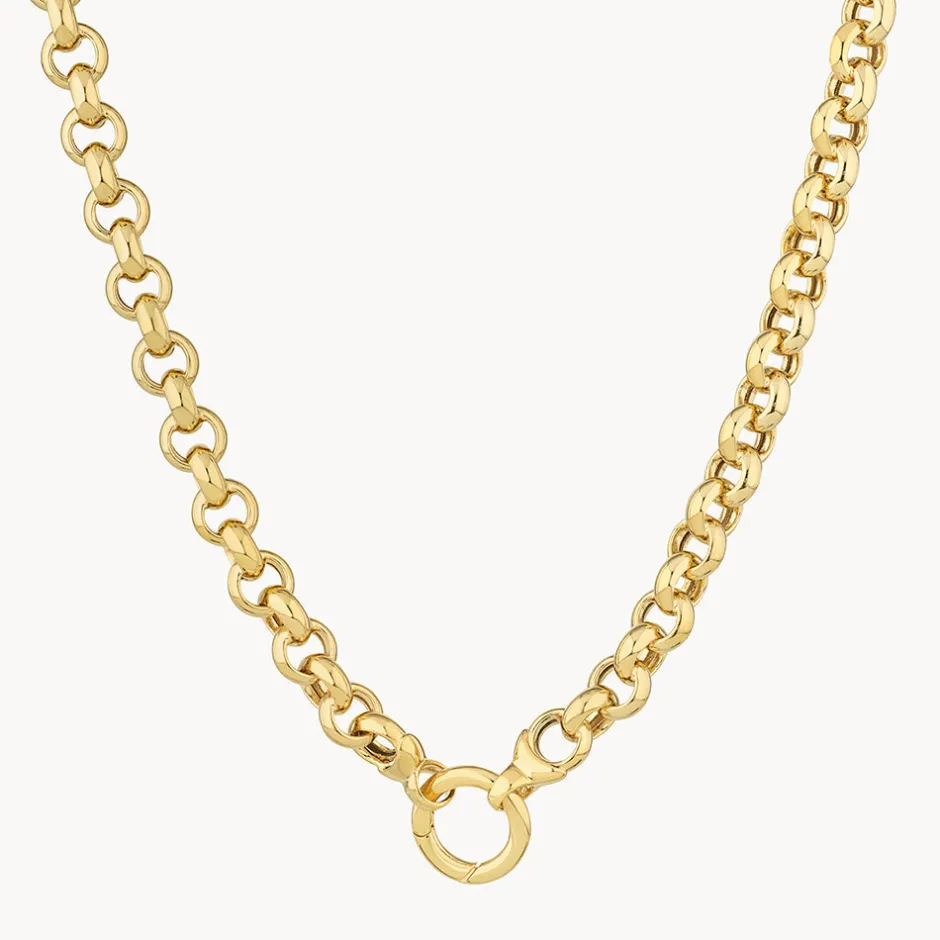 Discount Belcher Chain Necklace in Gold 18k Fine Gold Plated | Necklaces & Pendants