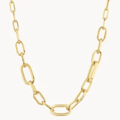 Online Bold Paperclip Chain Necklace in Gold 18k Fine Gold Plated | Necklaces & Pendants