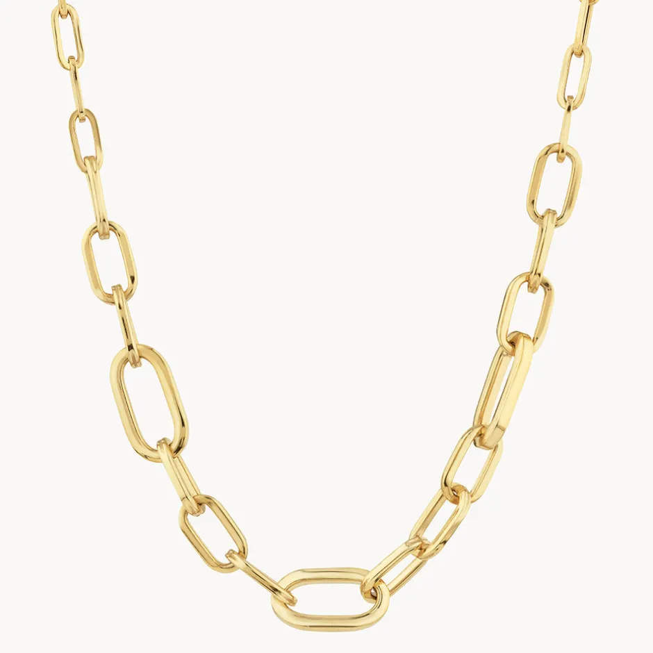 Online Bold Paperclip Chain Necklace in Gold 18k Fine Gold Plated | Necklaces & Pendants