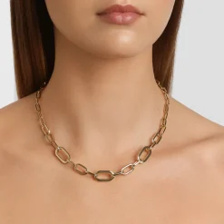 Online Bold Paperclip Chain Necklace in Gold 18k Fine Gold Plated | Necklaces & Pendants