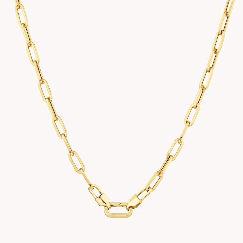 Online Bold Paperclip Chain Necklace in Gold 18k Fine Gold Plated | Necklaces & Pendants