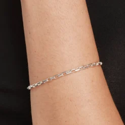 Outlet Box Paperclip Chain Bracelet in Silver 925 Sterling Silver | Bracelets & Bangles