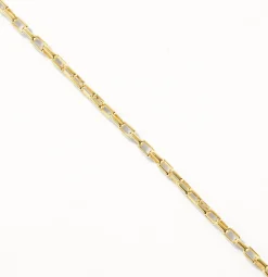 Discount Box Paperclip Chain Bracelet in Gold Under $150 | 18k Fine Gold Plated
