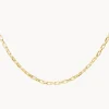 Online Box Paperclip Chain Necklace in Gold 18k Fine Gold Plated | Necklaces & Pendants