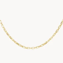 Online Box Paperclip Chain Necklace in Gold 18k Fine Gold Plated | Necklaces & Pendants