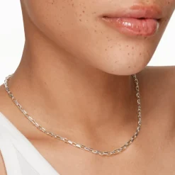 Hot Box Paperclip Chain Necklace in Silver 925 Sterling Silver | Necklaces & Pendants