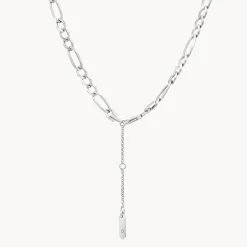 Clearance Boyfriend Figaro Chain Necklace in Silver Gifts For Him | 925 Sterling Silver