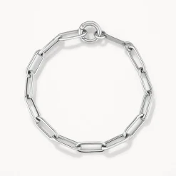 Sale Boyfriend Paperclip Chain Bracelet in Silver Gifts For Him | Best Friend Gifts