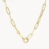 Clearance Boyfriend Paperclip Chain Necklace in Gold Gifts For Him | Best Friend Gifts