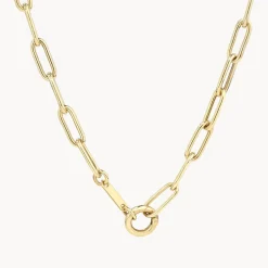 Clearance Boyfriend Paperclip Chain Necklace in Gold Gifts For Him | Best Friend Gifts