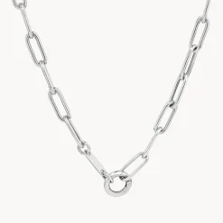 Hot Boyfriend Paperclip Chain Necklace in Silver Gifts For Him | Best Friend Gifts