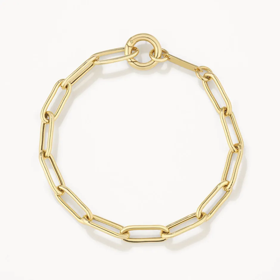 Sale Boyfriend Paperclip Chain Bracelet in Gold Gifts For Him | Best Friend Gifts