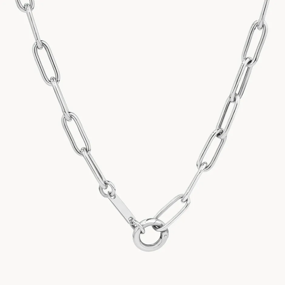 Hot Boyfriend Paperclip Chain Necklace in Silver Gifts For Him | Best Friend Gifts