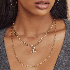 Clearance Boyfriend Paperclip Chain Necklace in Gold Gifts For Him | Best Friend Gifts