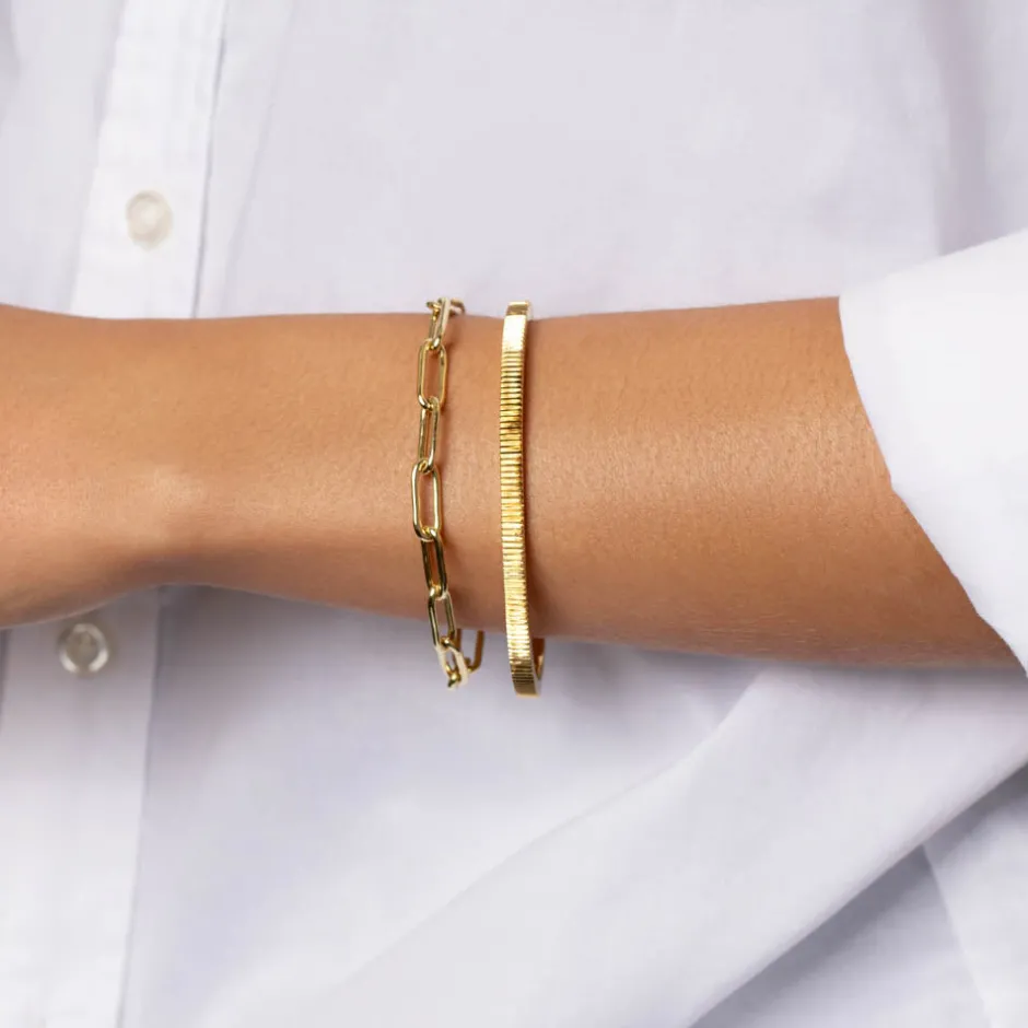 Sale Boyfriend Paperclip Chain Bracelet in Gold Gifts For Him | Best Friend Gifts
