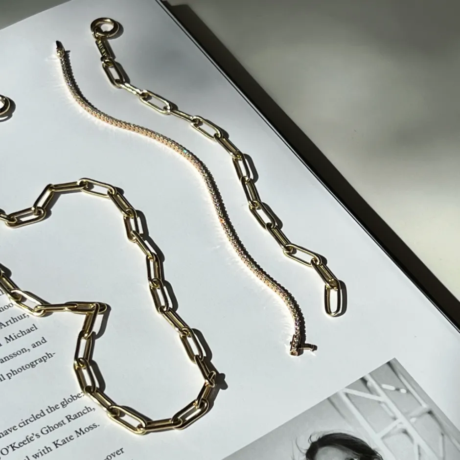 Sale Boyfriend Paperclip Chain Bracelet in Gold Gifts For Him | Best Friend Gifts