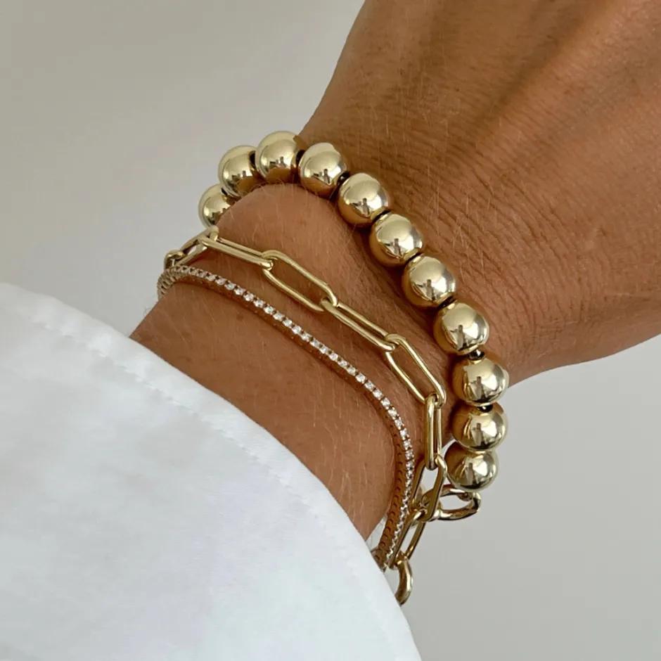 Sale Boyfriend Paperclip Chain Bracelet in Gold Gifts For Him | Best Friend Gifts