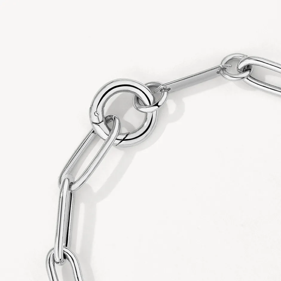 Sale Boyfriend Paperclip Chain Bracelet in Silver Gifts For Him | Best Friend Gifts