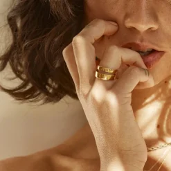 Best Boyfriend Stacker Ring Set in Gold 18k Fine Gold Plated | Rings