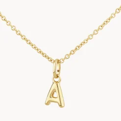 Outlet Bubble Letter Necklace in Gold Best Selling Gifts | Letter Jewellery