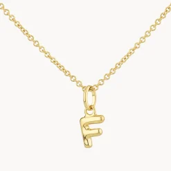 Outlet Bubble Letter Necklace in Gold Best Selling Gifts | Letter Jewellery