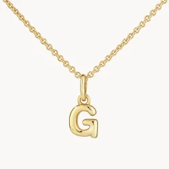 Outlet Bubble Letter Necklace in Gold Best Selling Gifts | Letter Jewellery